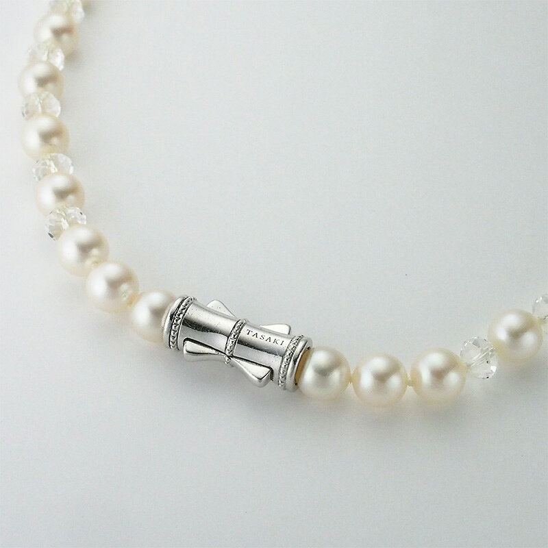 質 ミウラの◆ミウラ◆ タサキ TASAKI パールヴァリエ クリスタル 約7.0mm〜7.5mm ロング ネックレス SV【中古】【smtb-TD】【saitama】｜アングル3