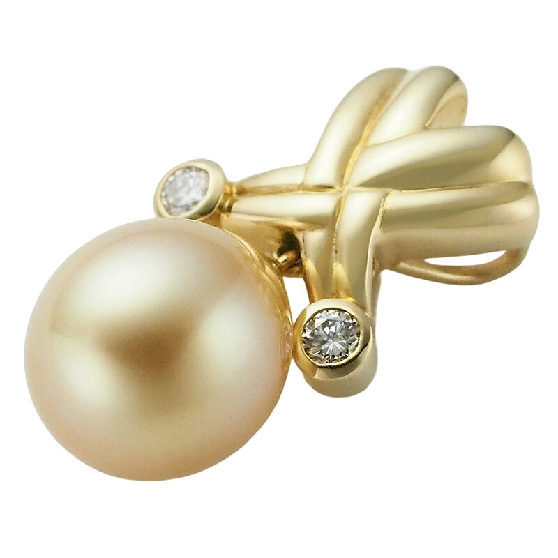 Rakuten - ◆ミウラ◆ タサキ TASAKI K18YG パール/10mm ダイヤモンド/0.12ct ペンダントトップ【中古】【smtb-TD】【saitama】