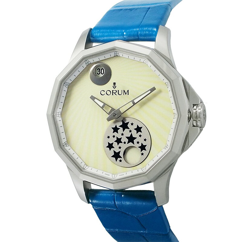 ◆ミウラ◆ コルム CORUM アドミラルズカップ レジェンド38 ミステリームーン メンズ SS 自動巻 A384/03118【中古】【smtb-TD】【saitama】