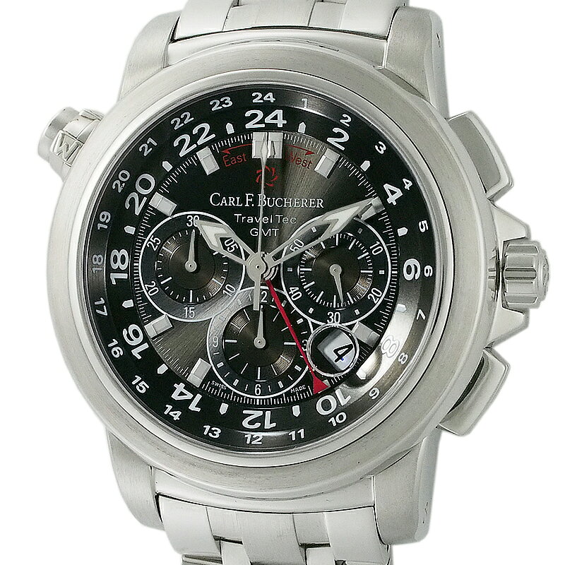 カール F ブヘラ Carl F. Bucherer パトラビ トラベルテック GMT クロノグラフ 10620.08 仕上済 保証書付 中古 腕時計