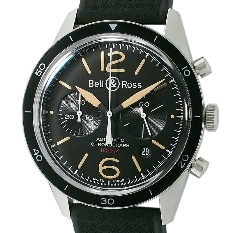 ベル&ロス Bell＆Ross ヴィンテージ スポーツ ヘリテージ クロノグラフ BR126-94-SP 自動巻 国内正規 箱・保証書付 中古 腕時計
