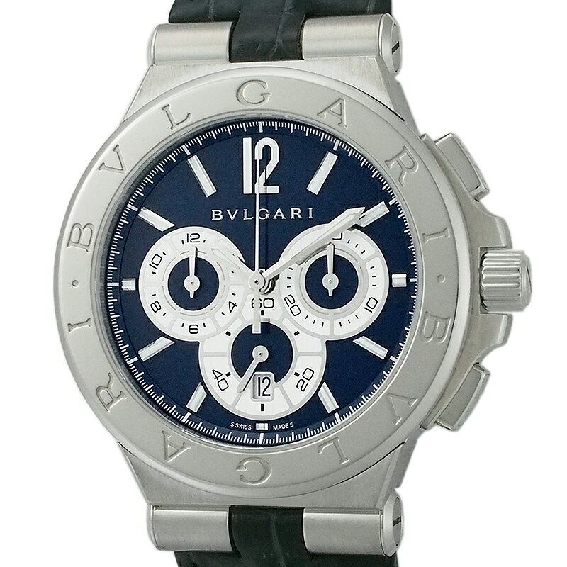 ブルガリ BVLGARI カリブロ DG42SCH クロノグラフ 自動巻 世界限定500本 国内正規 保証書付 中古 腕時計