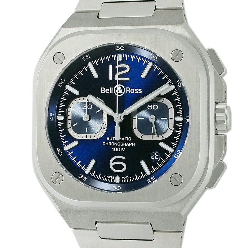 ベル＆ロス Bell＆Ross BR05 クロノ ブルー スティール BR05C-BU-ST自動巻 箱・保証書付 中古 腕時計