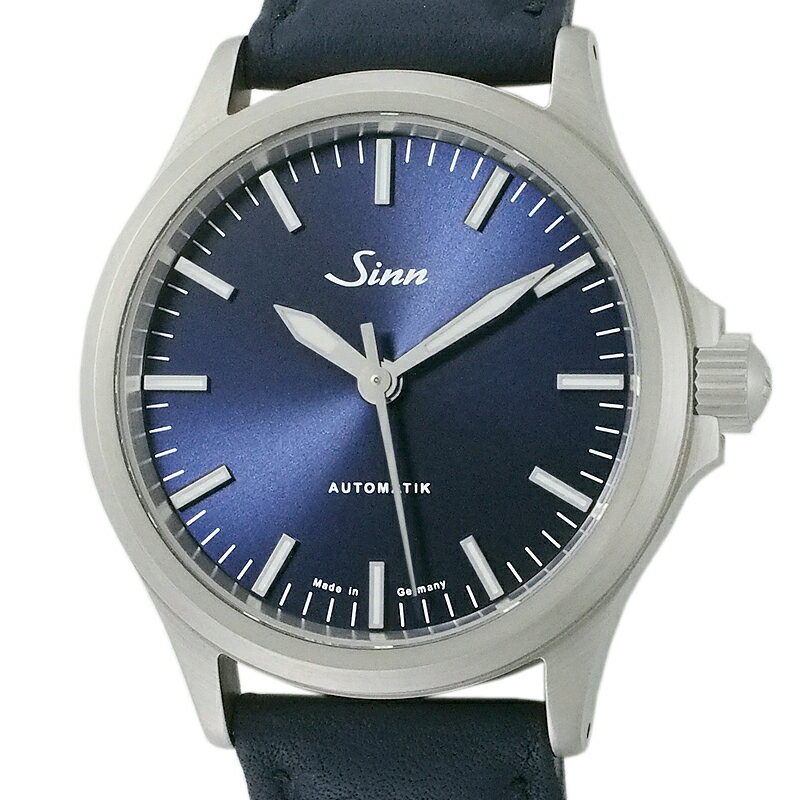 ジン Sinn 556 ブルー SS 自動巻 箱付 中古 腕時計