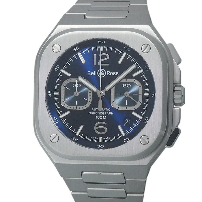 清水屋《送料無料》 ベル＆ロス BR 05 クロノ ブルー スティール BR05C-BU-ST/SST 仕上済 国内正規 箱・保証書付【smtb-TD】【saitama】【中古】【N5541】