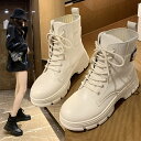 短納期 ショートブーツ レディース ブーツ 靴 おしゃれ カジュアル 紐結び 美脚 歩きやすい 防寒 滑り止め アウトドア かっこいい ホワイトデー プレゼント...