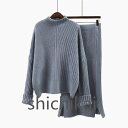 THOM WILLS セットアップ レディース 秋 冬 ニットセットアップ セーター スカート セットアップ レディース 冬 セ ニットスカート ロング丈 タイ...