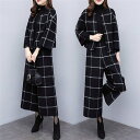 THOM WILLS セレモニースーツ パンツセットアップ ワイドパンツ レディース 秋 冬 パンツ ガウチョパンツ コート アウター 通勤 入学式 卒業式 フォーマル チェック柄 30代 40代 大きいサイズ ホワイトデー