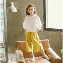 子供服春夏着 女の子 2点セットファッション感 半袖上品 アルファベットTシャツ&花柄ロングパンツキッズ 可愛い学生服 韓国風Tシャツトップス お嬢様風 ホワイ...