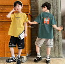 子供服 セットアップ 夏 男の子 ジャージ キッズ 韓国子供服 上下セット 2点セット 半袖 Tシャツ パンツ ベビー服 男児 おしゃれ 通学着 通園着 新品 ...