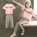 子供服 セットアップ キッズ 女の子 半袖 2020春夏 2点セット 上下セット Tシャツ 薄手 ハーフパンツ おしゃれ カジュアル 涼しい 可愛い ジャージ ...