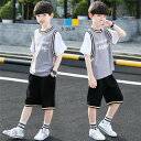 子供服 セットアップ 夏 男の子 ジャージ キッズ 韓国子供服 上下セット 2点セット 半袖 Tシャツ パンツ ベビー服 男児 おしゃれ 通学着 通園着 新品 ...