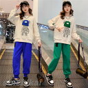 子供服 セットアップ キッズ 2点セット 女の子 長袖 春秋 上下セット トップス パーカー ロングパンツ 子供ジャージ スポーツウェア おしゃれ 可愛い カジ...