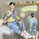 ジャージ キッズ 男子 上下 長袖 春秋 秋着 ジュニア 2点セット 子供服 セットアップ アウター 長ズボン トレーナー スポーツウェア 運動服 可愛い おし...