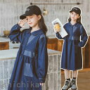 子供服 ワンピース 長袖 春秋 女の子 キッズ ワンピース ロングワンピース チュニック デニム 子供ドレス ジュニア おしゃれ 可愛い 新品 ホワイトデー プ...