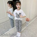 子供服 セットアップ キッズ 女の子 半袖 2点セット 上下セット Tシャツ 薄手 ハーフパンツ おしゃれ カジュアル 涼しい 可愛い ジャージ 新品 ホワイト...