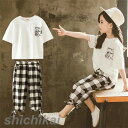 子供服 セットアップ キッズ 女の子 半袖 春夏 2点セット 上下セット Tシャツ 薄手 ハーフパンツ おしゃれ カジュアル 涼しい 可愛い ジャージ 新品 ホ...