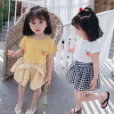 子供服 セットアップ 韓国子供服 キッズ 女の子 上下セット 2点セット トップス 半袖 Tシャツ パンツ ストライプ ジャージ 可愛い 春夏 通学着 通園着 ...