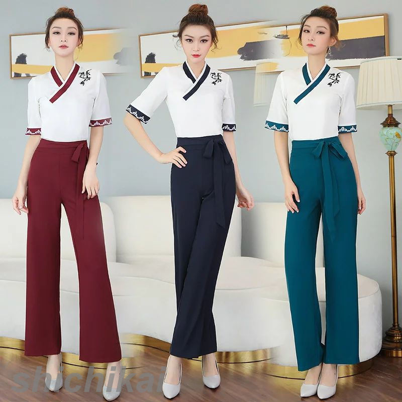 上下セットエステティック サロンウェア リラクゼーション クリニック 制服 ファンクショナルビューティー大きいサイズ ジュエリーホテルフロント作業服 人気 キレイめ エステユニフォーム サロ ホワイトデー