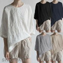 ブラウス シャツ トップス tシャツ 綿麻 ナチュラル シンプル きれいめ 五分袖 カジュアル レディース チュニック 無地 スリット大人 かわいい 大きいサイズ ゆったり 春 夏 春ブラウス 夏 20代 30代 40代 50代 体型カバー 可愛い ホワイトデー THOM WILLS