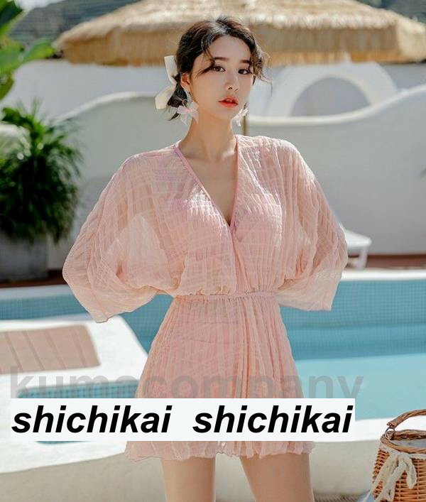 ビキニ 水着 レディース 3点セット ビスチェ タンキニ カバーアップ ワンピース 体型カバー 大人可愛い 韓国 大きいサイズ 3L 4L 5L 黒 クロスビキニ フリル パンツ ママ セパレート 日焼け防止 露出控えめ 20代 30代