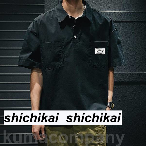 ワークシャツ メンズ ゆったり オーバーシャツ シャツ 半袖 アメカジ ポケット シンプル ベーシック シャツジャケット 夏 アメカジ 父の日ギフト