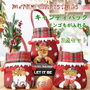 お菓子袋 クリスマス キャンディーバッグ 提げ袋 3点セット お菓子入れ リンゴ入れ ラッピング袋 巾着式 バッグ クリスマス 用 お菓子 キャンディー ギフト...