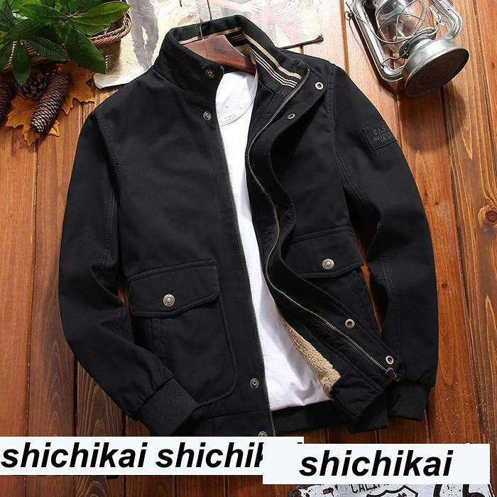 新生活 ミリタリー メンズ 立ち襟 裏起毛 暖かい 大きいサイズあり ブルゾン ジャンバー 冬新作 アウター 秋冬 防寒 厚手 プレゼント ギフト