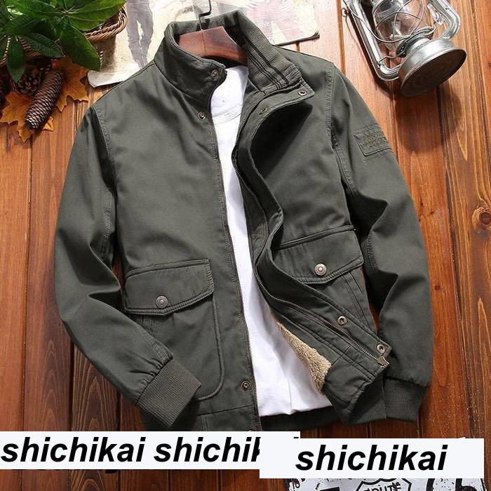 新生活 ミリタリー メンズ 立ち襟 裏起毛 暖かい 大きいサイズあり ブルゾン ジャンバー 冬新作 アウター 秋冬 防寒 厚手 プレゼント ギフト