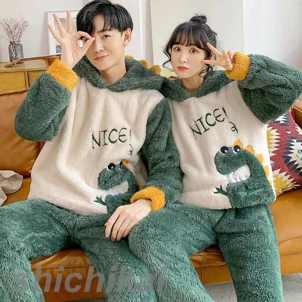 ペア パジャマ長袖 もこもこ パジャマ ペア 結婚祝い カップル ペア パジャマ 冬 カップル ペア ルームウェア 秋冬 帽子付き 帽子付き 部屋着 ホワイトデー プレゼント