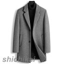メンズ チェスターコート ロング コート ウール ジャケット ビジネス カシミヤ 秋冬 防寒 無地 紳士服THOM WILLS