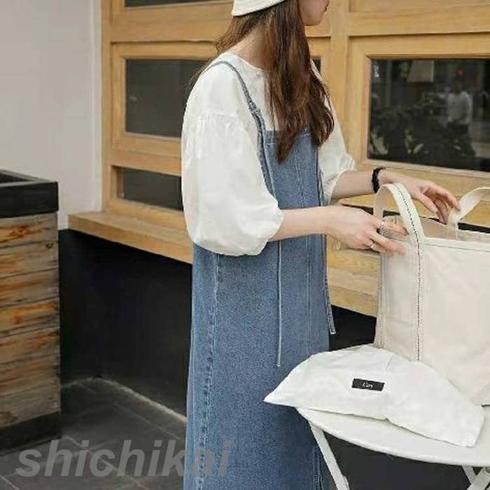 オーバーオール サロペット スカート デニム スリット ジャンパースカート ロングワンピース レディース ストレート ワンピ オールインワン ロング丈 膝下 大人 おしゃれ 春 夏 秋 2023新作 THOM WILLS