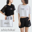 ショート丈 レディース tシャツ メッシュ ダンス 衣装 半袖 トップス ブラック ホワイト ダンスウェア スポーツウェア ホット ジム ランニング シャツ トップス メッシュ 春夏 ウォーキング用 トップス 快適 フィットネス(4)