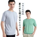 サマーニット メンズ おしゃれ 大人 薄手 ニット 半袖 セーター カラフル クルーネック 丸首 ニットTシャツ トップス 薄手 ウォッシャブル 洗濯可 洗える 父の日 プレゼント ギフト 春 夏 春服