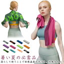 冷感タオル 2色セット 100×30cm 冷却タオル クールタオル 濡らす 冷やす 通気性 吸水 速乾 スポーツタオル ひんやり ランニング 熱中症対策 暑さ対...