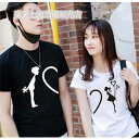 トップス Tシャツ ペアルック 半袖 カップル レディース メンズ カジュアル 夏 サマー 旅行 韓国 ファッション ホワイトデー プレゼント THOM WIL...