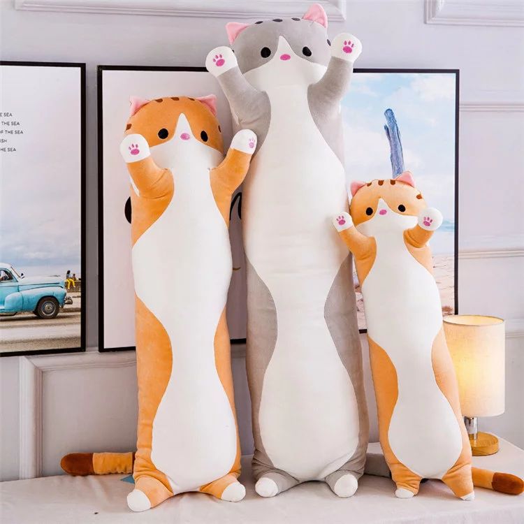 プレゼント 新年 ギフト 150cm 猫 ぬいぐるみ 手触りふわふわ 添い寝枕 枕 円柱 抱き枕 おもちゃ くま 人形 子供 可愛い 縫い ぐるみ もちゃ クッション 床ごこち だきまくらぬいぐるみ 大きい癒し極上肌触り 柔らかい インテリア ホワイトデーのサムネイル
