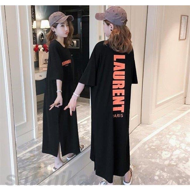 ワンピース ロングワンピース ワンピ きれいめ 半袖 Tシャツ チュニック ロング丈 おしゃれ 着痩せ 体型カバー カットソー 部屋着 レディース 2020 ホワイトデー