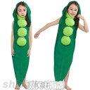 ハロウィン衣装 さやえんどう 子供 コスプレ衣装 着ぐるみ えんどう豆 さやエンドウ 変装 エンドウ豆 コスチューム 女の子 男の子 食べ物コスプレ 演出服 仮...