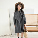 シャツワンピース 子供服 長袖 女の子 ワンピース 韓国子供服 キッズ 長袖ワンピース シフォン 春秋着 オシャレ こどもの日 膝丈ワンピース 通学 旅行 個性的 発表会 入園式 卒業式 不規則 110 120 130