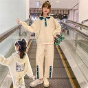 セットアップ 子供服 長袖 ジャージ 2点セット ホワイト パーカー 女の子 パンツ 韓国子供服 ジャージ キッズ 上下セット シャツ 春秋 パーカー ロングパンツ ウェア 可愛い おしゃれ 秋着 トップス ボトムス 子供の日