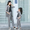 親子 セットアップ 3点セット ペアルック 親子コーデ 秋春着 親子ペアルック 長袖シャツ パンツ 上下セット ペアトップス+パンツ ママ 子供 女の子 おそろ...