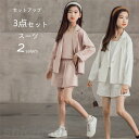 セットアップ 子供服 スーツ 3点セット 韓国子供服 ジャージ キッズ服 上下セット パンツ 女の子 カジュアル 夏 ワイドパンツ 半袖 薄手 パンツ ゆったり...