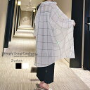 ロング カーディガン チェック柄シャツ(4)