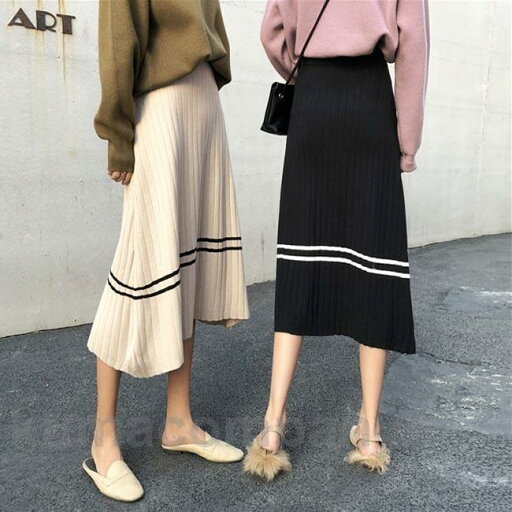 ニットスカート レディース ロングスカート ニット スカート Aライン 秋冬 ミモレ丈スカート プリーツスカート Aラインスカート 通勤 ニットスカート レディース ロングスカート ニット スカート Aライン 秋冬 ミモレ丈スカート プリーツスカート Aラインスカート 通勤