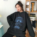 パーカー レディース 韓国ファッション ロング丈 長袖 原宿系 ゆったり 体型カバー フード付き プルオーバー カジュアル アウター ストリート風 秋 バレンタイン 2023 プレゼント|詳細画像