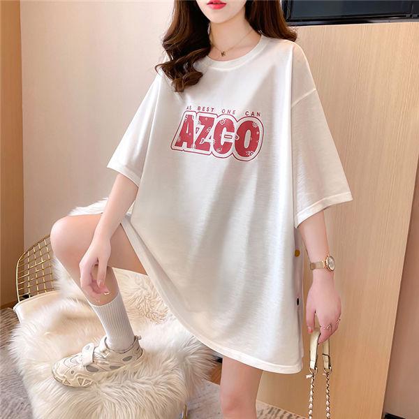 半袖tシャツ レディース ビッグtシャツ プリント 英語文字 半袖tシャツ 可愛い ゆったり カットソー 半そでTシャツ ゆるカットソー 夏服 肌着 リゾート バレンタイン 2023 プレゼント(4)