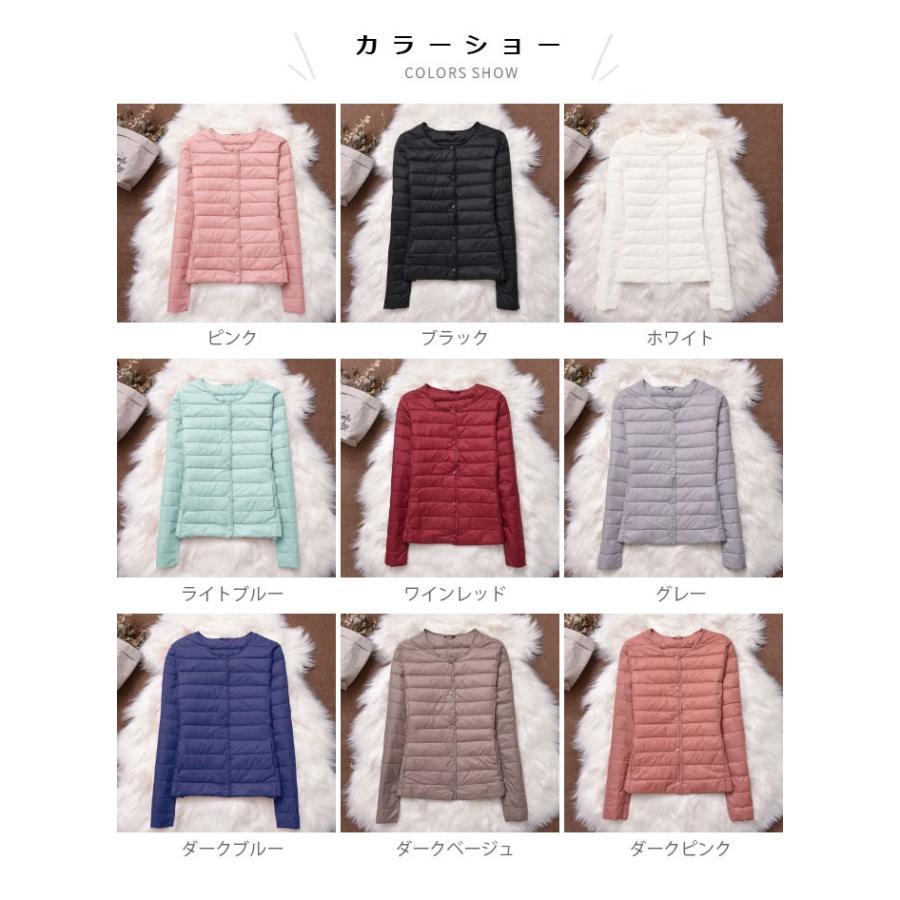 ダウンコート レディース ダウンジャケット ダウンアウター 軽量 防寒 ラウンドネック ダウン50% あったか 保温性 防寒対策 冬アウター 冬物 秋新作 バレ...