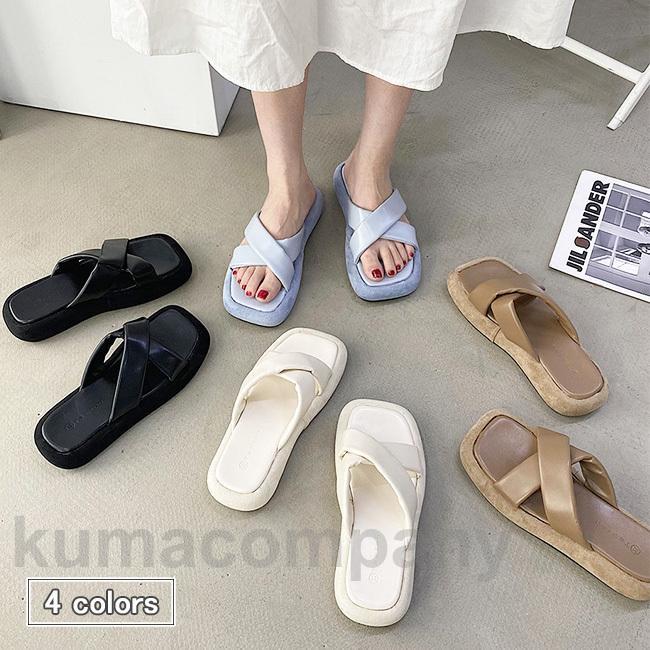 サンダル レディース スリッパサンダル ビーサン 厚底 スリッパ 夏 シューズ 外履き ビーチサンダル フラットサンダル コンフォートサンダル 美足 靴