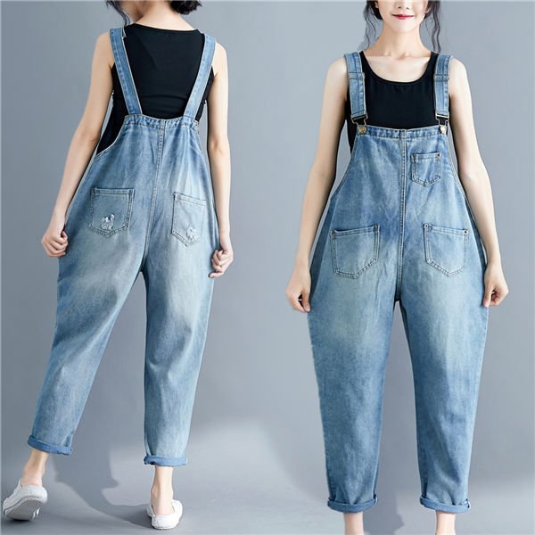 サロペットデニムパンツ レディース オーバーオール コットン パンツ ジーパン ジーンズ 可愛い きれいめ お出かけ バレンタイン 2023 プレゼント